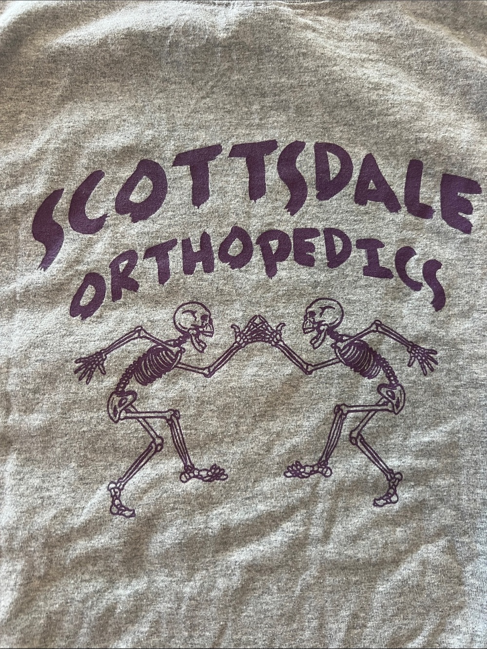 Men’s Gray shirt Scottsdale orthopedics skeletons 90% ultra cotton gildan xl
